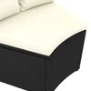 vidaXL 9-tlg. Garten-Sofagarnitur mit Auflagen Poly Rattan Schwarz