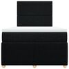 vidaXL Boxspringbett mit Matratze Schwarz 120x200 cm Stoff