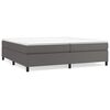 vidaXL Boxspringbett mit Matratze Grau 200x200 cm Kunstleder