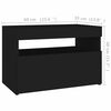 vidaXL TV-Schrank mit LED-Leuchten Schwarz 60x35x40 cm