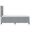 vidaXL Boxspringbett mit Matratze Hellgrau 90 x 190 cm Stoff