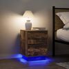 vidaXL Nachttische mit LED-Leuchten 2 Stk. R&auml;uchereiche 38x34x50 cm
