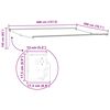 vidaXL Manueller ausziehbarer Sonnenschirmrahmen Wei&szlig; 4 x 2 m