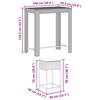 vidaXL 5-tlg. Gartenbar-Set mit Kissen Grau Poly Rattan