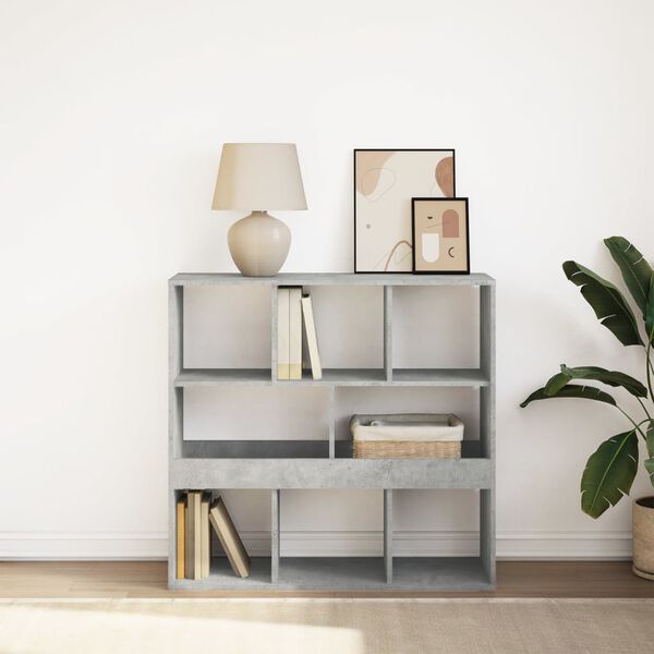vidaXL B&uuml;cherregal/Raumteiler Betongrau 100x33x94,5 cm