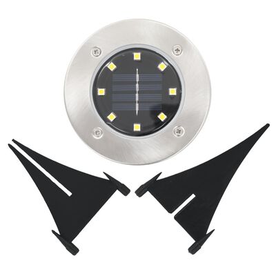 vidaXL Solar-Bodenleuchten 8 Stk. LED-Leuchtmittel Weiß