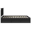 vidaXL Bettrahmen Schwarz 135 x 190 cm Massives Kiefernholz
