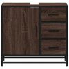vidaXL Waschbeckenunterschrank Braun Eichen-Optik 65x33x60 cm