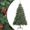 vidaXL K&uuml;nstlicher Weihnachtsbaum Klappbar mit Zapfen & Beeren 240 cm