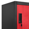 vidaXL Schlie&szlig;fachschrank Anthrazit und Rot 90x40x180 cm Stahl
