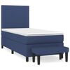 vidaXL Boxspringbett mit Matratze Blau 90x190 cm Stoff