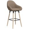vidaXL Barhocker 2 Stk. Taupe Stoff