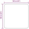 vidaXL Teppich Shaggy Hochflor NAVARRA Silbergrau 160x160 cm Polyester