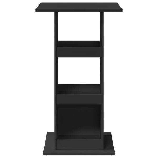 vidaXL Bartisch mit Ablagen Schwarz 60x60x102 cm Holzwerkstoff