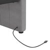 vidaXL Tagesbett mit Matratze USB Hellgrau Stoff 90x200 cm