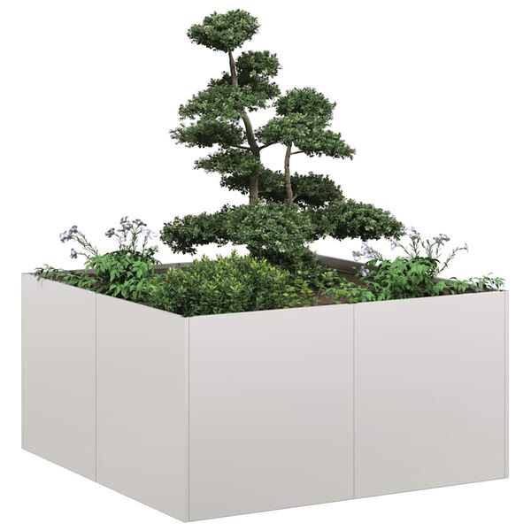 vidaXL Pflanzk&uuml;bel 80x80x40 cm Edelstahl