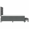 vidaXL Boxspringbett mit Matratze Dunkelgrau 120 x 190 cm Stoff