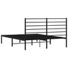 vidaXL Bettgestell mit Kopfteil Metall Schwarz 140x190 cm