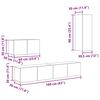 vidaXL Wand-TV-Schrank Wandmontiert 4 pcs Altholz Holzwerkstoff