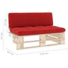 vidaXL Outdoor-Mittelsofa Paletten Impr&auml;gniertes Kiefernholz