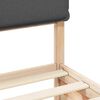 vidaXL Bettgestell mit gepolstertem Kopfteil Dunkelgrau 200 x 200 cm