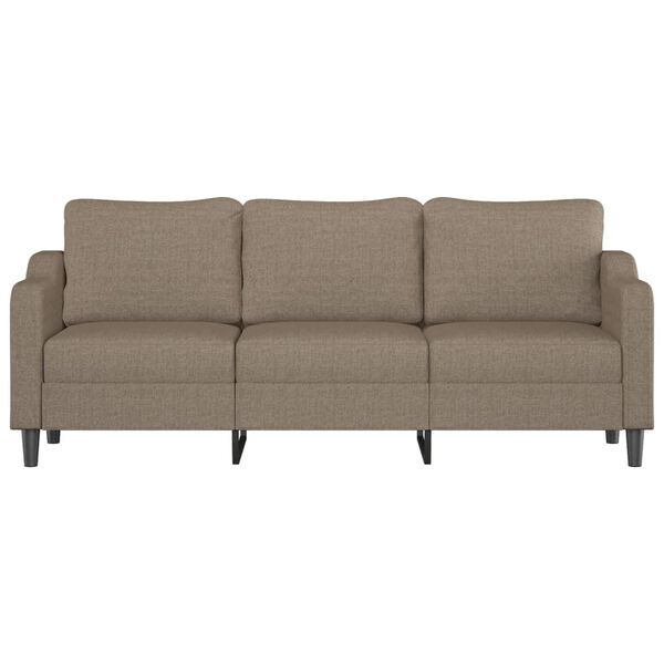vidaXL 3-Sitzer-Sofa Taupe 210 cm Stoff