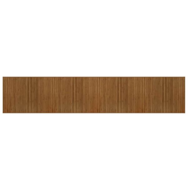 vidaXL Teppich Rechteckig Braun 80x400 cm Bambus