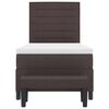vidaXL Boxspringbett mit Matratze Dunkelbraun 90 x 190 cm Stoff