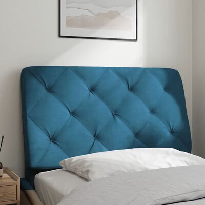 vidaXL Kopfteil-Kissen Blau 80 cm Samt