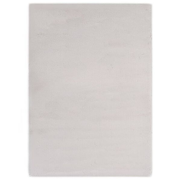 vidaXL Teppich 140&times;200 cm Kunstkaninchenfell Grau