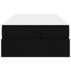 vidaXL Bettgestell mit Matratze mit Matratze 2 pcs Schwarz Stoff