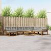 vidaXL Outdoor-Sofagarnitur mit Kissen 9 pcs Nat&uuml;rlich und Hellgrau