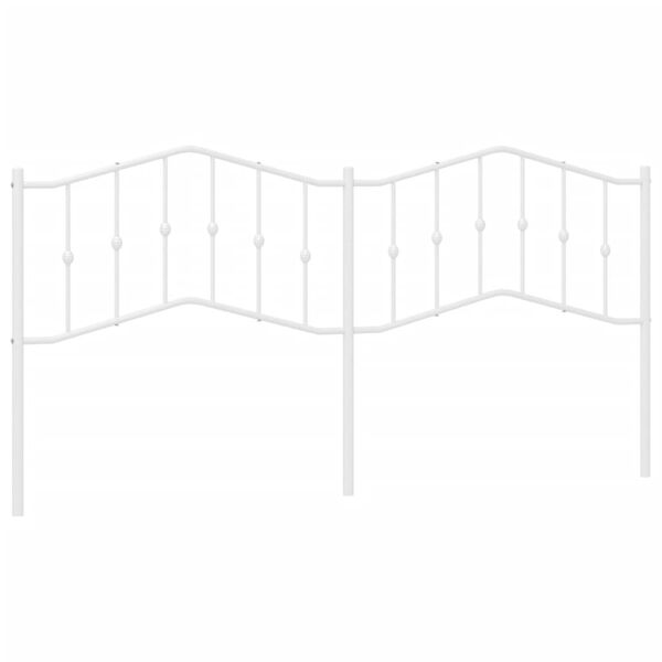 vidaXL Ersatz-Kopfteil Metall Wei&szlig; 200 cm