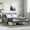 vidaXL Bettgestell mit Kopfteil Metall Schwarz 140x190 cm