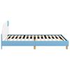 vidaXL Kinderbettgestell mit Kopfteil mit Kopfteil Blau 90 x 200 cm PU