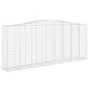 vidaXL Gabionen mit Hochbogen 6 Stk. 400x50x160/180cm Verzinktes Eisen