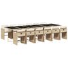 vidaXL 13-tlg. Garten-Essgruppe mit Kissen Beige Poly Rattan