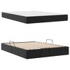 vidaXL Aufbewahrungsbett mit Matratze mit Matratze 2 pcs Schwarz Leder