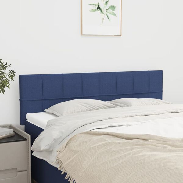 vidaXL Kopfteile Blau 144x5x78/88 cm Stoff