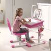 Vipack Kindertisch mit Stuhl Comfortline 301 Verstellbar Rosa und Wei&szlig;