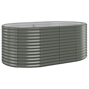 vidaXL Hochbeet Verzinkter Stahl 175x100x68 cm Grau