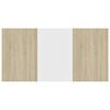vidaXL Esstisch Wei&szlig; und Sonoma-Eiche 180x90x76 cm Holzwerkstoff