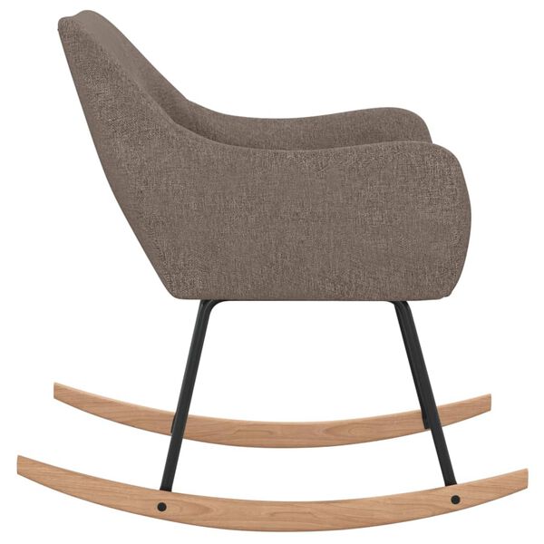 vidaXL Schaukelstuhl Taupe Stoff
