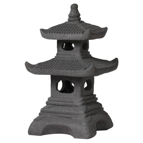 ProGarden Gartendeko Pagode-Figur 30x30x50 cm Anthrazit