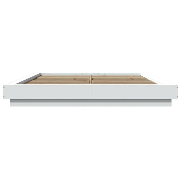 vidaXL Bettgestell Wei&szlig; 160x200 cm Holzwerkstoff