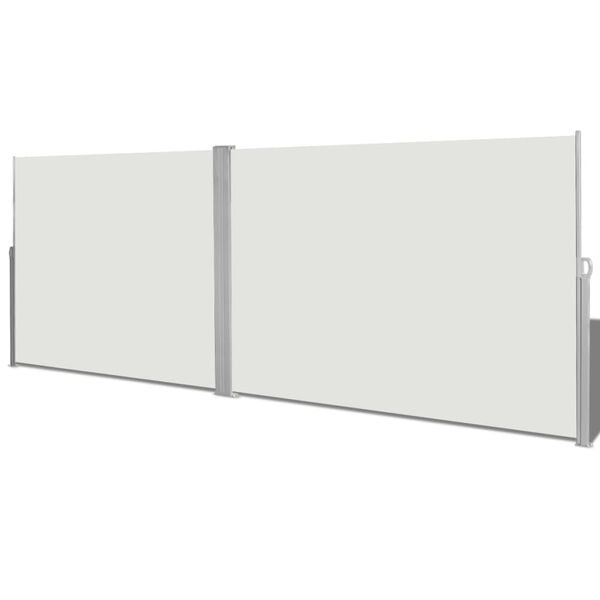 vidaXL Ausziehbare Seitenmarkise 180x600 cm Creme