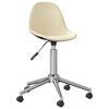 vidaXL Esszimmerst&uuml;hle 2 Stk. Drehbar Creme Stoff