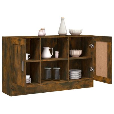 vidaXL Sideboard Räuchereiche 120x30,5x70 cm Holzwerkstoff