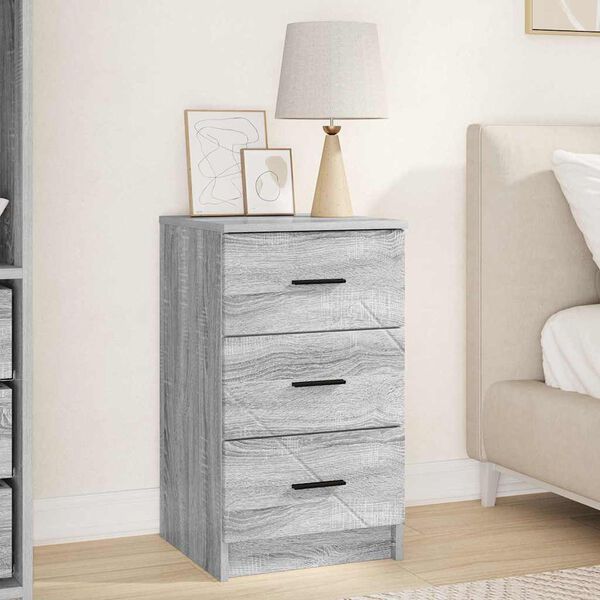 vidaXL Nachttisch Grau Sonoma 38 x 38 x 66 cm Holzwerkstoff