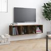 vidaXL B&uuml;cherschrank/TV-Schrank R&auml;uchereiche 143x30x36cm Holzwerkstoff